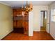 Dining room with tiled floors and a view into the kitchen at 4751 Brownsville Rd, Powder Springs, GA 30127