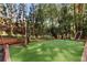 Private backyard with artificial turf and sports area at 1130 Edgewater Dr, Atlanta, GA 30328