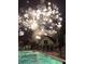 Evening pool scene with fireworks display at 1130 Edgewater Dr, Atlanta, GA 30328