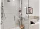 Spa-like bathroom with a large shower and soaking tub at 1820 Peachtree Nw St # 607, Atlanta, GA 30309