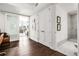 Elegant hallway with hardwood floors and access to other rooms at 1820 Peachtree Nw St # 607, Atlanta, GA 30309