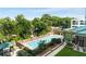 Refreshing community pool with surrounding lawn at 1820 Peachtree Nw St # 607, Atlanta, GA 30309