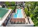 Resort-style pool with plenty of lounge chairs at 1820 Peachtree Nw St # 607, Atlanta, GA 30309