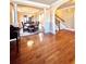 Formal dining room with hardwood floors and a chandelier at 3026 Bridge Walk Dr, Lawrenceville, GA 30044