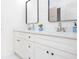 Modern bathroom with double vanity and hexagon tile floor at 361 Fort Ne St, Marietta, GA 30060