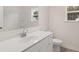 Simple yet functional bathroom with a single vanity and shower/tub combo at 13218 E Tolstoy Se Drs, Covington, GA 30014