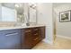 Elegant bathroom features a double sink vanity with sleek cabinetry and modern fixtures at 20 10Th Nw St # 901, Atlanta, GA 30309
