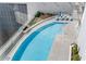 Stunning rooftop pool featuring lounge chairs, manicured landscaping, and beautiful city views at 20 10Th Nw St # 901, Atlanta, GA 30309