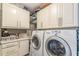 Laundry room with washer, dryer and ample storage at 3325 Piedmont Ne Rd # 2904, Atlanta, GA 30305