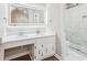 Bright bathroom with double vanity and walk-in shower at 680 Branch Valley Ct, Roswell, GA 30076