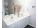 Double vanity bathroom with white cabinets at 100 Meadow Lake Dr, Carrollton, GA 30116