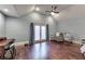 Main bedroom with hardwood floors and French doors at 107 Howard Ne St, Atlanta, GA 30317