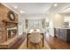 Bright dining room with fireplace and hardwood floors at 1883 Acuba Ln, Atlanta, GA 30345