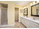 Main bathroom with double vanity and walk-in shower at 1883 Acuba Ln, Atlanta, GA 30345