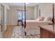 Charming bedroom with a comfortable bed and mirrored closet doors at 1800 Clairmont Lk # A-519, Decatur, GA 30033