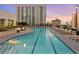 Inviting rooftop pool with plenty of lounge chairs at 250 Pharr Rd # 1516, Atlanta, GA 30305