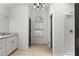 Modern bathroom with double vanity and walk-in shower at 263 Weldon Rd, Palmetto, GA 30268