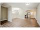 Open concept dining room with kitchen and hardwood floors at 3743 Turner Heights Dr, Decatur, GA 30032