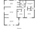 1221 sq ft house floor plan; 3 bed, 2 bath at 3743 Turner Heights Dr, Decatur, GA 30032