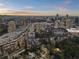 Breathtaking aerial view of the city skyline at dusk at 3481 Ne Lakeside Dr # 1508, Atlanta, GA 30326