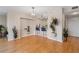 Bright living room featuring open floor plan, breakfast bar, and modern light fixture at 3481 Ne Lakeside Dr # 1508, Atlanta, GA 30326