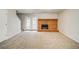 Finished basement featuring a brick fireplace and access to backyard at 3614 Main Station Sw Dr, Marietta, GA 30008