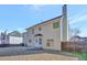 Two story house exterior with a small patio at 123 Courtneys Ln, Fayetteville, GA 30215