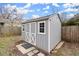 Exterior shot of the storage shed located in the backyard at 189 Parkview Se Dr, Marietta, GA 30060