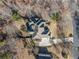 Aerial view of house and property, showcasing a large lot and private setting at 2311 Shoreline Pkwy, Villa Rica, GA 30180