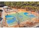 Aerial view of a community basketball court surrounded by trees at 37 Highcrest Dr, Acworth, GA 30101