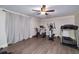 Spacious workout room with hardwood floors, modern fitness equipment and ceiling fan at 37 Highcrest Dr, Acworth, GA 30101