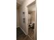 Bathroom featuring toilet, vanity, and striped shower curtain at 3321 Border Dr, Stone Mountain, GA 30087
