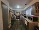 Updated kitchen with stainless steel appliances, gray cabinets, quartz countertops at 3321 Border Dr, Stone Mountain, GA 30087