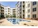 Inviting rectangular pool surrounded by a patio at 870 Mayson Turner Rd # 1326, Atlanta, GA 30314