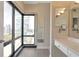 Bathroom with vanity and city views at 3475 Oak Valley Ne Rd # 1930, Atlanta, GA 30326