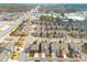 An aerial view showing the layout of a neighborhood with neat streets, well-maintained homes, and landscaping at 3000 Smyrna Grove Dr, Smyrna, GA 30082
