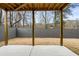 Covered patio overlooking a fenced backyard at 386 10Th Unit 57 St, Auburn, GA 30011