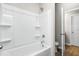 Clean bathroom with a tub and shower at 386 10Th Unit 57 St, Auburn, GA 30011