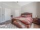 Main bedroom with vaulted ceiling and large windows at 4824 Archer Pl, Acworth, GA 30101