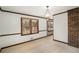 Simple dining room with wood trim and carpet at 1836 Poinsetta Dr, Acworth, GA 30102