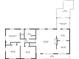 Layout of a home featuring a primary bedroom, living room, kitchen, and deck, providing an overview of the space at 1836 Poinsetta Dr, Acworth, GA 30102