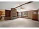 Spacious living room with brick fireplace and built-in shelves at 1836 Poinsetta Dr, Acworth, GA 30102