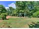 Large backyard with playground set and trees at 619 Champions Dr, Mcdonough, GA 30253