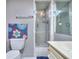 Clean basement bathroom with shower and vanity at 619 Champions Dr, Mcdonough, GA 30253