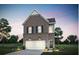 Charming two-story brick home with a two-car garage, dark shutters, and beautifully landscaped front yard at 5756 Tillman Way, Powder Springs, GA 30127