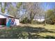 A building with graffiti sits in the spacious grassy backyard at 1770 Rockland Se Dr, Atlanta, GA 30316