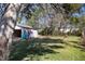 A large backyard with some trees and a garage at 1770 Rockland Se Dr, Atlanta, GA 30316