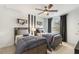 Twin bedroom with two beds, navy blue bedding, and airplane decor at 5270 Birch Valley Rd, Cumming, GA 30028