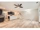 Open-concept living room with modern finishes, adjacent to a stylish kitchen at 162 Townview Dr, Woodstock, GA 30189