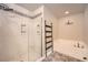 Beautiful bathroom featuring a soaking tub and walk-in shower at 162 Townview Dr, Woodstock, GA 30189